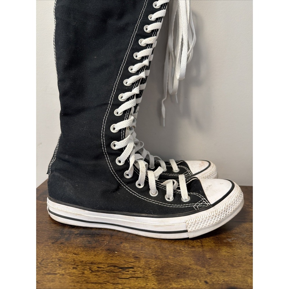Converse Chuck Taylor XXHi Black Knee High Zip Up A09429C Sneakers Women's Sz 8 - Picture 3 of 8